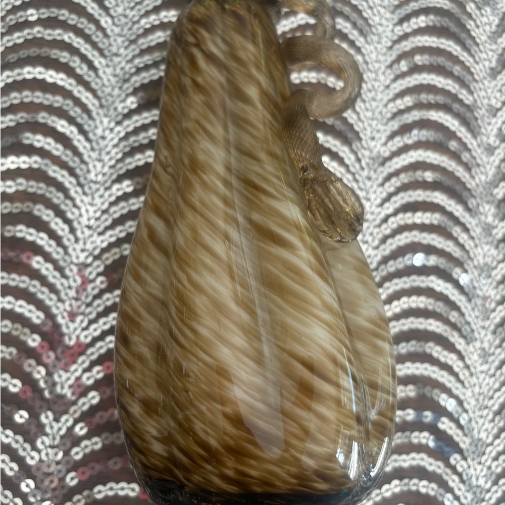 Murano style blown glass pear